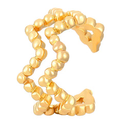 earcuff dorado escultural moderno estilo bubble mujer