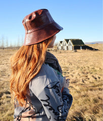 Croc Luxe | Bucket Hat Efecto Cocodrilo