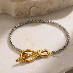 Interlace | Pulsera Bicolor de Acero Inoxidable