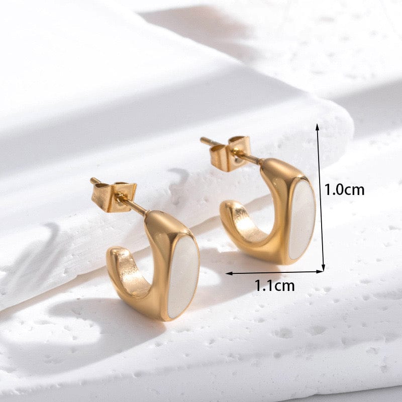 medidas de mini hoops dual essence dorados minimalistas