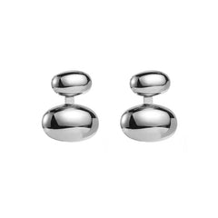 aretes plateados minimalistas modernos y elegantes mujer