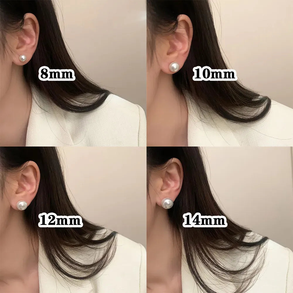 aretes de perla modernos dorados estilo minimalista