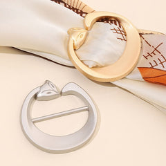 Anillos para pañoletas Foxy en acabados dorado y plateado con diseño de zorro.