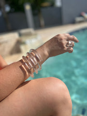 Cross Clear Bracelet