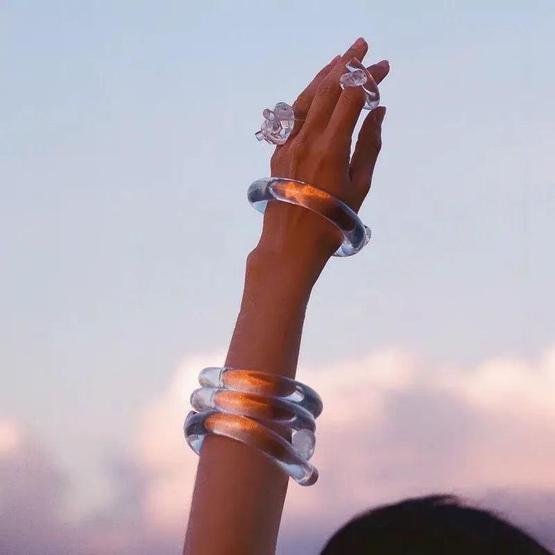 Cross Clear Bracelet