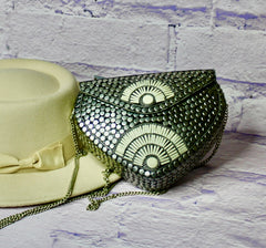 Silver Mosaic Clutch