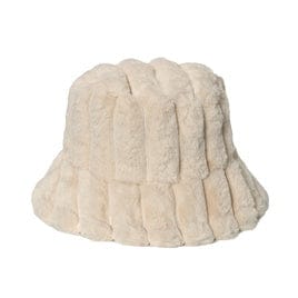 Bucket Hat Vivi Hat de peluche color crema con textura suave y ajuste interior.